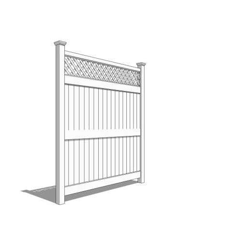 CAD Drawings BIM Models CertainTeed Fence, Rail and Deck Systems Galveston Vinyl Fencing With Accents